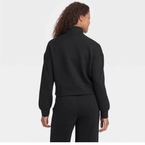 All in Motion Women's Small Black Core Fleece Pullover 1/2 Zip Sweatshirt Pocket - Picture 3 of 16